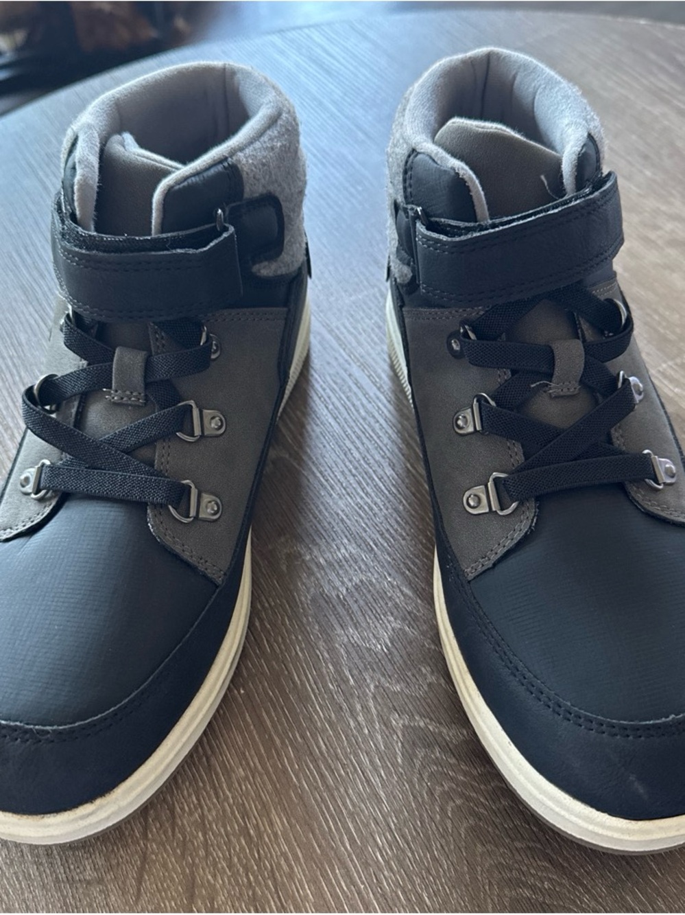 Cat & Jack Boys' High-Top Sneakers in Black and Gray
